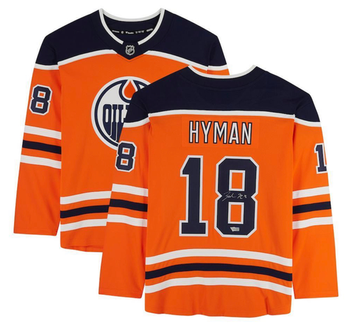 Zach Hyman Edmonton Oilers Autographed Home Orange Fanatics Breakaway Jersey Zach Hyman Edmonton Oilers Autographed Home Orange Fanatics Breakaway Jersey