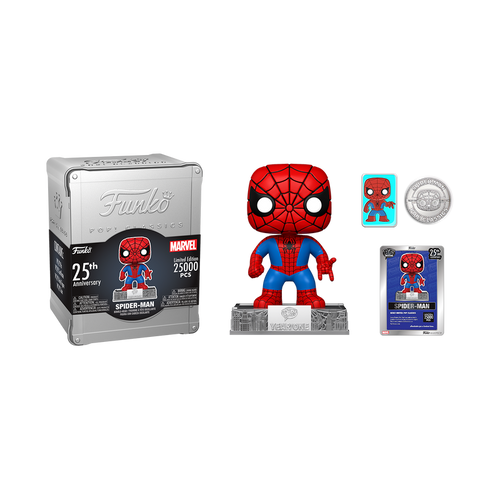 Spider-Man #03C  25Th Anniversary Vaulted Limited Edition Funko Shop Exclusive Pop Spider-Man #03C  25Th Anniversary Vaulted Limited Edition Funko Shop Exclusive Pop