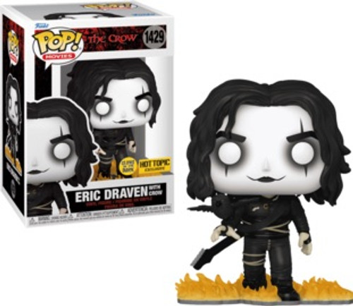 Eric Draven with Crow #1429 GITD Hot Topic Exclusive Funko Pop
