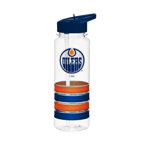 Edmonton Oilers 25 ounce Plastic Banded Water Bottle Edmonton Oilers 25 ounce Plastic Banded Water Bottle