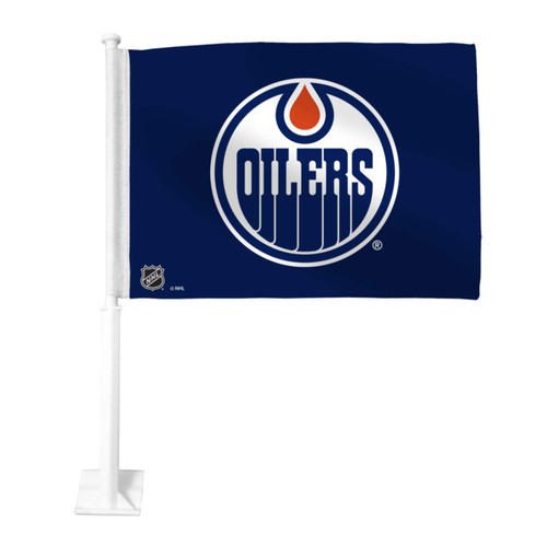 Edmonton Oilers NHL Double Sided Premium Car Flag Primary Logo