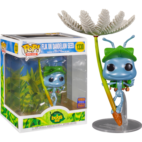 Creased on back Flik on Dandelion Seed #1330 Disney A Bug’s Life 2023 Wondrous Convention Exclusive Pop Creased on back Flik on Dandelion Seed #1330 Disney A Bug’s Life 2023 Wondrous Convention Exclusive Pop