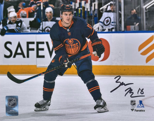 Zach Hyman Edmonton Oilers Autographed Alternate Jersey Skating 8x10 Photo