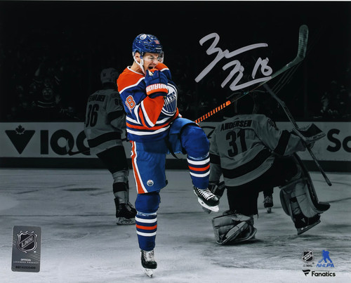 Zach Hyman Edmonton Oilers Autographed Goal Celebration 8x10 Photo
