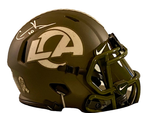 Cooper Kupp Los Angeles Rams   Autographed STS Mini Football Helmet with Visor