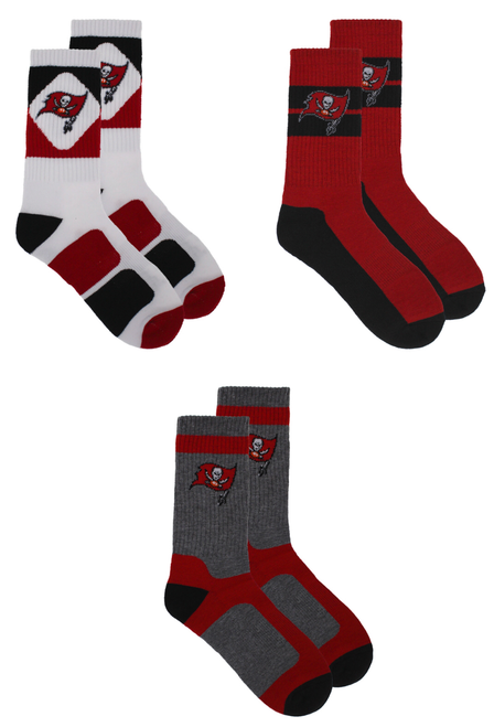 Tampa Bay Buccaneers NFL 3 pack Crew Socks Tampa Bay Buccaneers NFL 3 pack Crew Socks