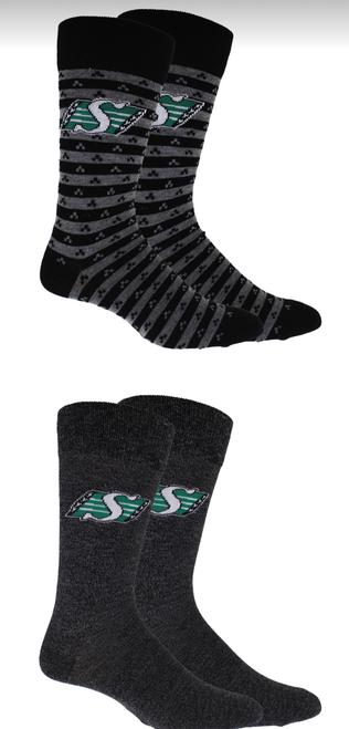 Saskatchewan Roughriders CFL 2 pack Dress Socks Saskatchewan Roughriders CFL 2 pack Dress Socks