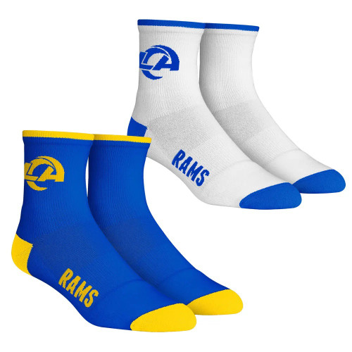Los Angeles Rams Men's Rock Em Socks Core Team 2-Pack Quarter Length Sock Set Los Angeles Rams Men's Rock Em Socks Core Team 2-Pack Quarter Length Sock Set
