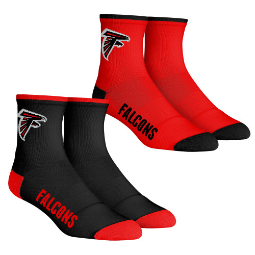 Atlanta Falcons  Men's Rock Em Socks Core Team 2-Pack Quarter Length Sock Set