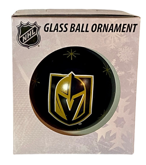 Vegas Golden Knights NHL Glass Ball Christmas Ornament Vegas Golden Knights NHL Glass Ball Christmas Ornament