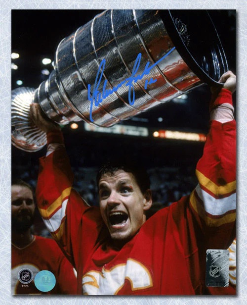 Harlan Loob Calgary Flames Signed Raising the Cup 8x10 Photo Harlan Loob Calgary Flames Signed Raising the Cup 8x10 Photo