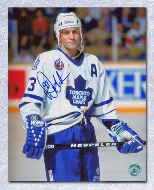 Doug Gilmour Toronto Maple Leafs Autographed Bloodied 8x10 Photo Doug Gilmour Toronto Maple Leafs Autographed Bloodied 8x10 Photo