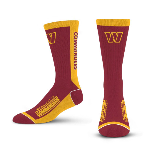 Coming Soon: Washington Commanders NFL MVP Men’s For Bare Feet  Crew Length Socks
