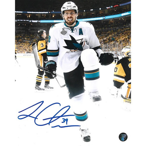 Logan Couture San Jose Sharks Autographed Goal Celebration 8x10 Photo Logan Couture San Jose Sharks Autographed Goal Celebration 8x10 Photo