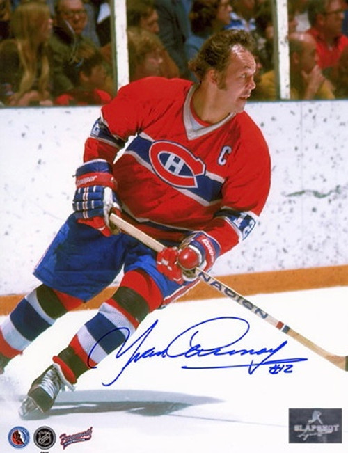 Yvan Cournoyer Montreal Canadiens Autographed Watching the Play  8x10 Photo
