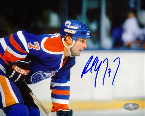 Paul Coffey Edmonton Oilers Autographed Face-off  8x10 Photo Paul Coffey Edmonton Oilers Autographed Face-off  8x10 Photo