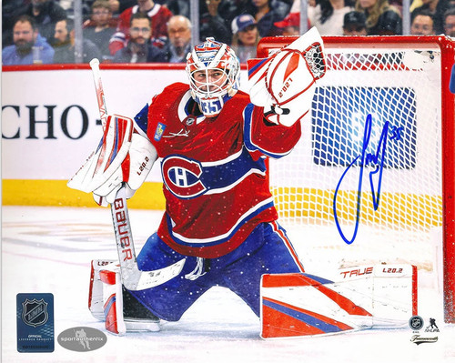 Sam Montembeault Montreal Canadiens Glove Save Autographed 8x10