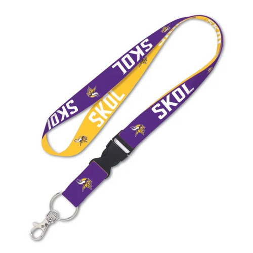 Minnesota Vikings  NFL Slogan Skol Lanyard with Detachable Buckle 1 Inch