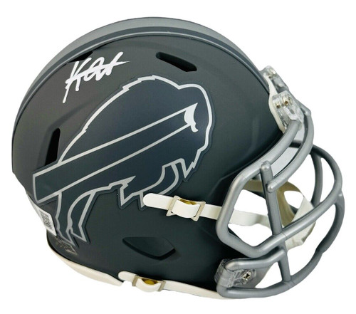 Keon Coleman Buffalo Bills Autographed  Slate Speed  Mini Football Helmet