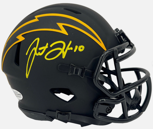 Justin Herbert Los Angeles Chargers Autographed Mini Eclipse Helmet