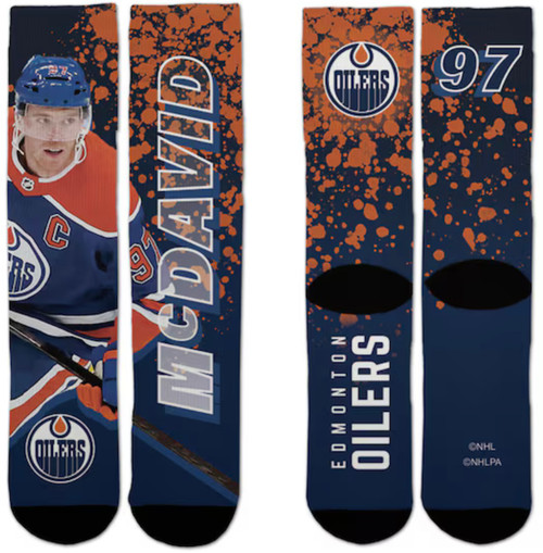 Connor McDavid Edmonton Oilers Royal Road Warrior Crew Socks Connor McDavid Edmonton Oilers Royal Road Warrior Crew Socks