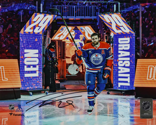 Coming Soon: Leon Draisaitl Edmonton Oilers Autographed Pre-Game Salute 8x10 Photo