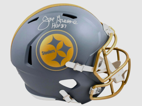 “Mean” Joe Greene Pittsburgh Steelers  Autographed Slate Replica Helmet “Mean” Joe Greene Pittsburgh Steelers  Autographed Slate Replica Helmet