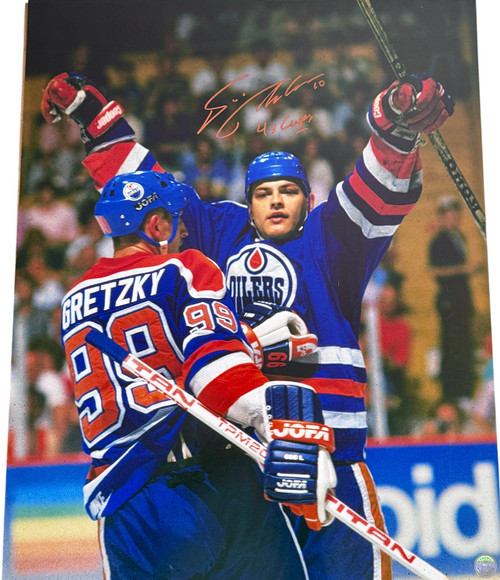 Esa Tikkanen Edmonton Oilers Autographed with Gretzky 16x20 Photo with Inscription