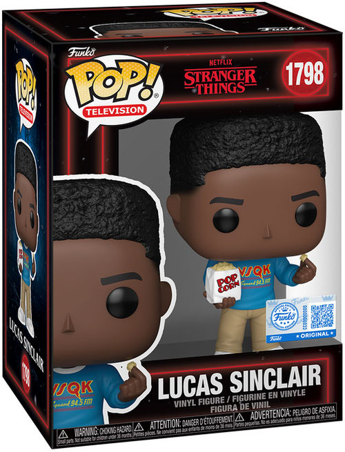 Lucas #1798 with Popcorn Stranger Things Web Exclusive  Funko Pop