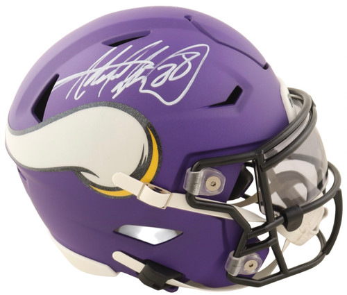 Coming Soon: Adrian Peterson Minnesota Vikings Autographed Midi Flex Helmet with Visor