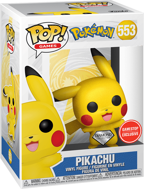 Pikachu Waving  #553 Pokemon Diamond GameStop Exclusive Funko Pop