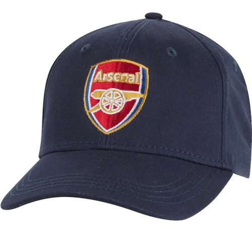 Arsenal FC EPL Adjustable Velcro Crested Logo Blue Cap