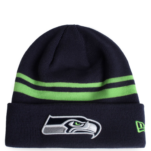 Seattle Seahawks New Era Cuffed Striped Knit Toque