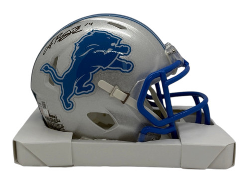 Amon-Ra St Brown Detroit Lions Autographed Speed  Mini Helmet