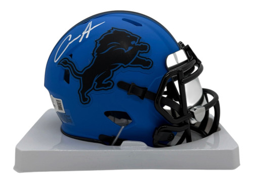 Aidan Hutchinson Detroit Lions Autographed Rave Speed  Mini Helmet with Visor