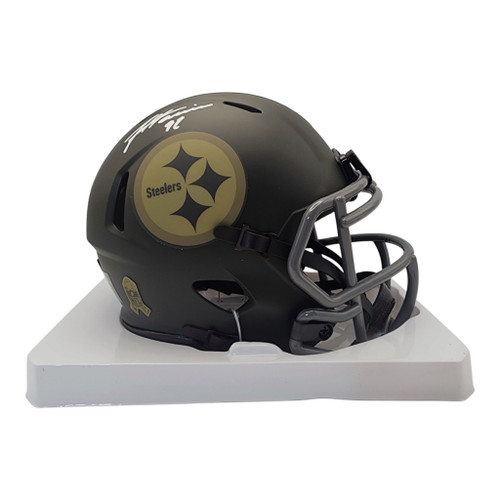 Coming Soon: James Harrison Pittsburgh Steelers Autographed STS Speed Mini Helmet
