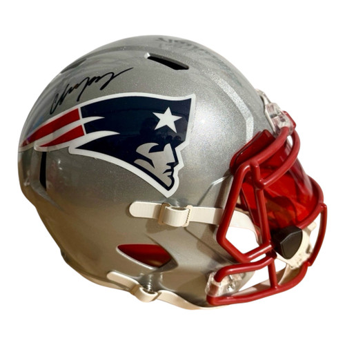Coming Soon: Christian Gonzalez New England Patriots Autographed Speed Replica Helmet with Visor