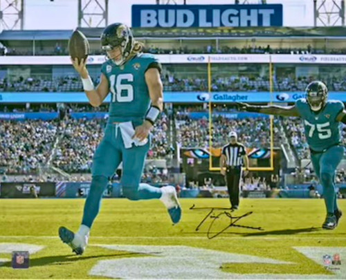 Coming Soon: Trevor Lawrence Jacksonville Jaguars  Autographed 8x10 TD Run Photo