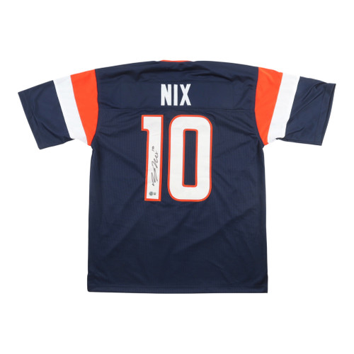 Bo Nix  Denver Broncos Autographed Custom Football Jersey