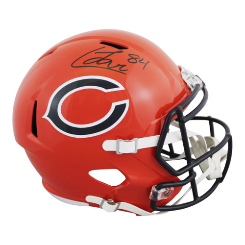 Colston Loveland Chicago Bears Autographed Alternate Orange Replica Helmet