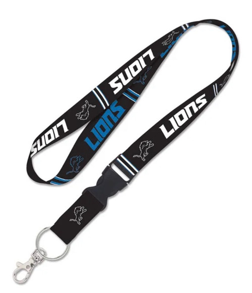 Detroit Lions NFL Alternate Lanyard with Detachable Buckle 1 Inch