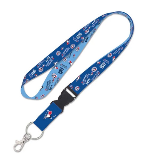 Toronto Blue Jays MLB Scatterprint  Lanyard with Detachable Buckle 1 Inch