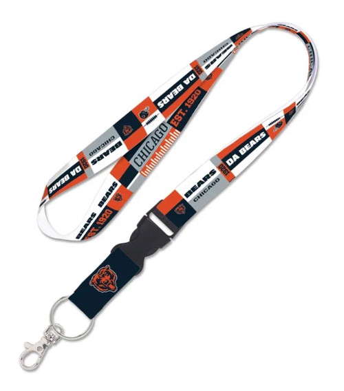 Coming Soon: Chicago Bears NFL Color Block  Lanyard with Detachable Buckle 1 Inch