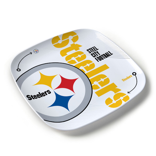 Coming Soon: Pittsburgh Steelers NFL Melamine Slogan Party Platter Large Plate
