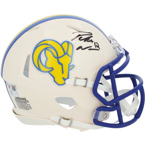 Puka Nacua Los Angeles Rams Autographed Retro Speed  Mini Helmet