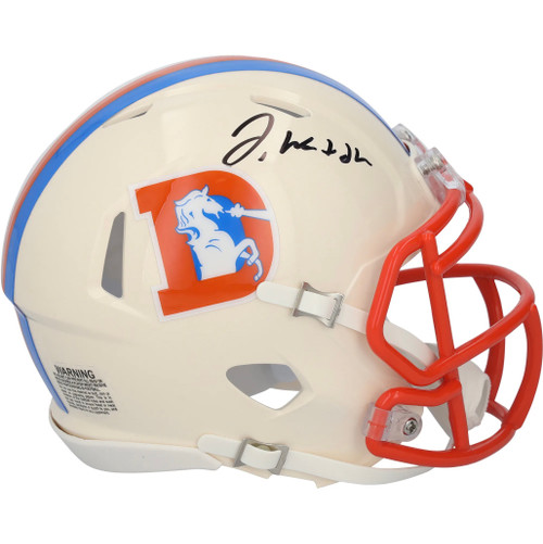 Jaylen Waddle Denver Broncos Autographed Retro Mini Helmet