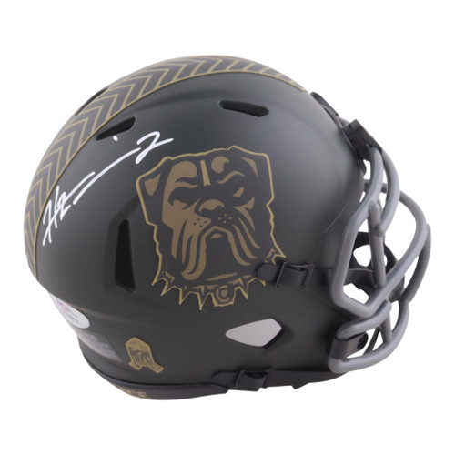 Harold Fannin Jr  Cleveland Browns Autographed STS Speed Mini Helmet
