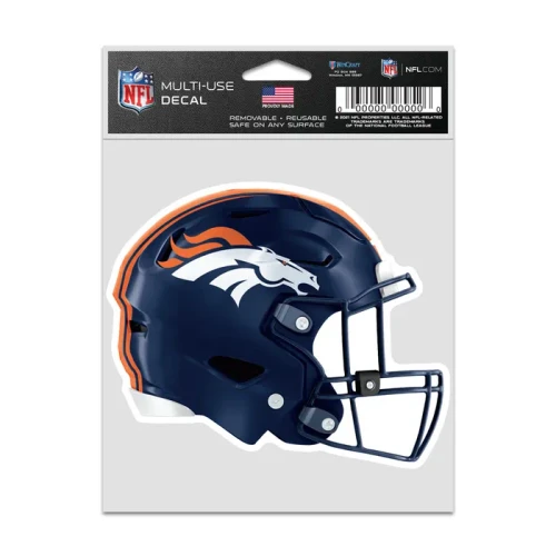 Denver Broncos Speed Flex Helmet Fan Decal 3.75 inch x 5 Inch
