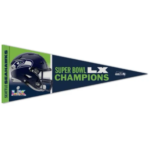 Seattle Seahawks Super Bowl LX Champions Pennant