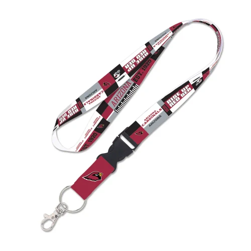 Arizona Cardinals NFL Color Block Lanyard with Detachable Buckle 1 Inch